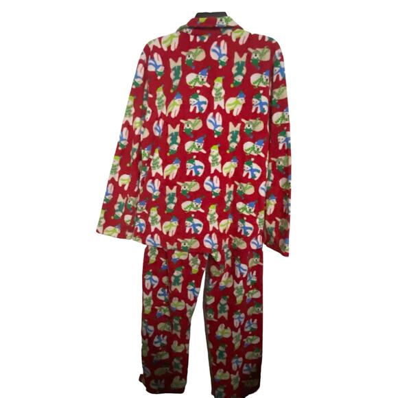 The Children's Place Pajama Set Child/Womans Small Petite Red White Snowmen - Picture 4 of 6